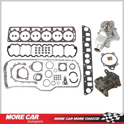 Juego de juntas de culata con bomba de aceite bomba de agua para 99-01 Jeep Cherokee 4,0 L l6 GAS OHV Foto 1 de 4