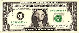 $1 2003A Short Run STAR NOTE (320000) B03286553** - Picture 1 of 1