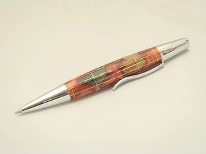 Genuine Authentic Gemstone Globe Handmade Rollerball Pen Pearl Red Free Pouch - Picture 1 of 2