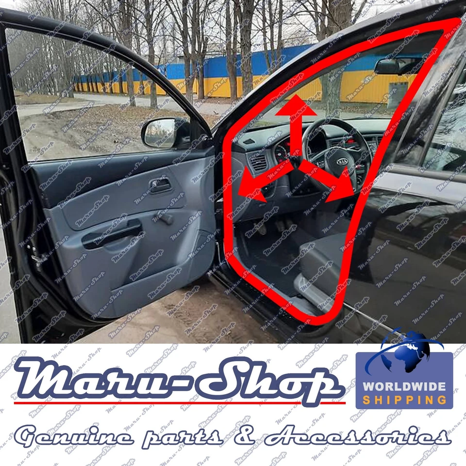 Sello de goma para puerta lateral de carrocería FR/LH para 06~11 Kia Rio/Rio5 Foto 1 de 2