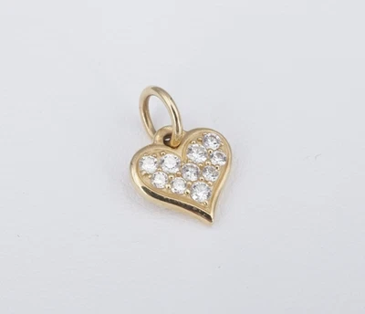 Colgante Corazón Diamante Pavé Delicado James Avery 14k 5/16" $900 Natural CHS2211 Foto 1 de 2