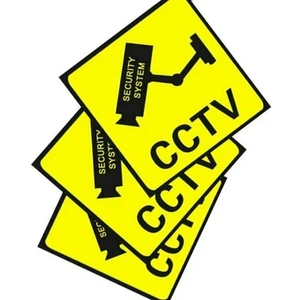 3 Pcs Lot Home CCTV Surveillance Security Camera Sticker Warning Decal Signs E - Picture 1 of 8