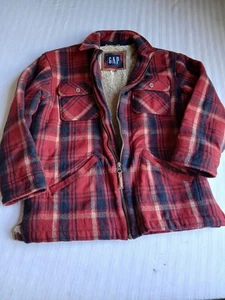 Chaqueta de Colección Gap Grande Tartán Cuadros Forrada de Vellón Leñador Exterior Lana - Imagen 1 de 14