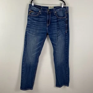 Jeans uomo Ariat M7 slim fit gamba dritta 38x34 blu coltrane - Foto 1 di 11