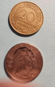 Moneda de 20 céntimos de aluminio/bronce 1963-FRANCIA - Imagen 1 de 2