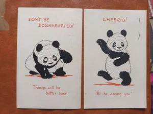 Vintage Embossed Giant Panda Postcards - Picture 1 of 4