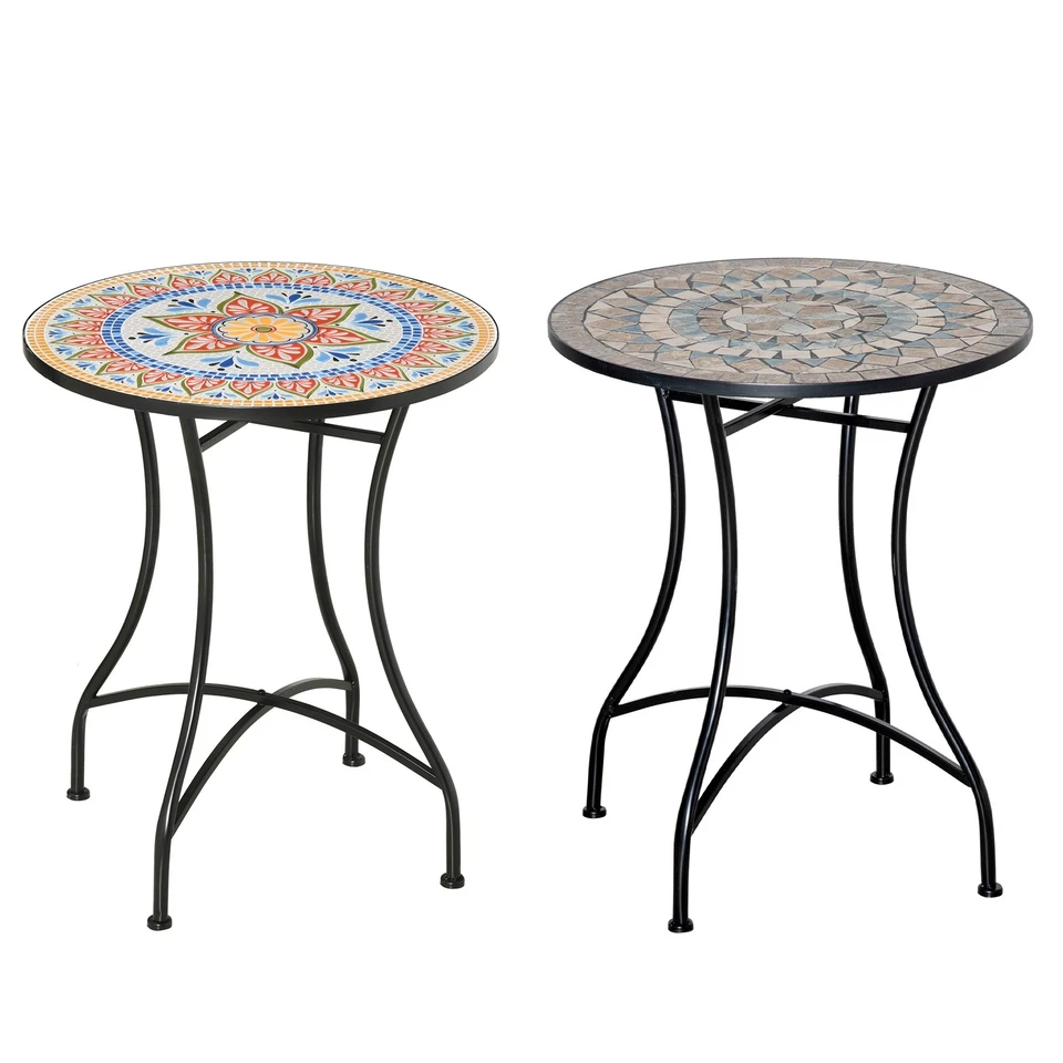 Garden table mosaic table round bistro table side table ceramic ø60 cm - Image 1 of 3