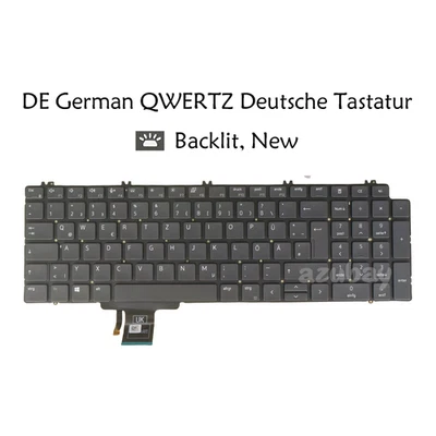 Teclado alemán DE para DELL Precision 7550 7560 7750 7760 0NN0MK NN0MK retroiluminado Foto 1 de 4