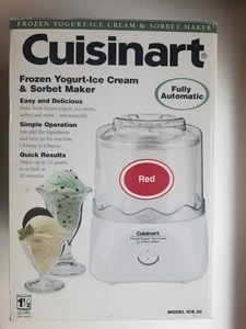 Cuisinart Frozen Yogurt-Ice Cream and Sorbet Maker (Model Ice-20) NEW IN BOX - Picture 1 of 4