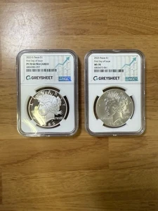 2023 Modern Peace Dollar Set NGC Graded In The Highest Grade. Proof And Business - Picture 1 of 2