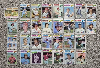 Topps Baseball Sports Trading MLB Card 30 Card Lot Old Vintage 1977 Free Shippin - Image 1 of 4