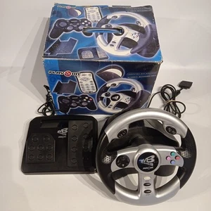 Play On EV8 Racing Steering Wheel with Pedals For PS2 PlayStation 2 Boxed - Picture 1 of 13