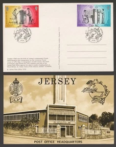 1979 Jersey Europa Communications FDC on Post Office HQ postcard. First day - Picture 1 of 3