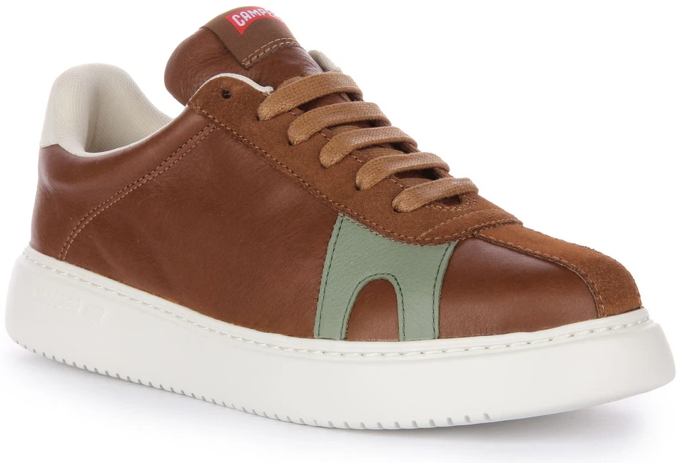 Zapatillas Camper Twins De Cuero OrthoLite Sin Tinte Marrón Unisex UK 3 - 12 - Imagen 1 de 1