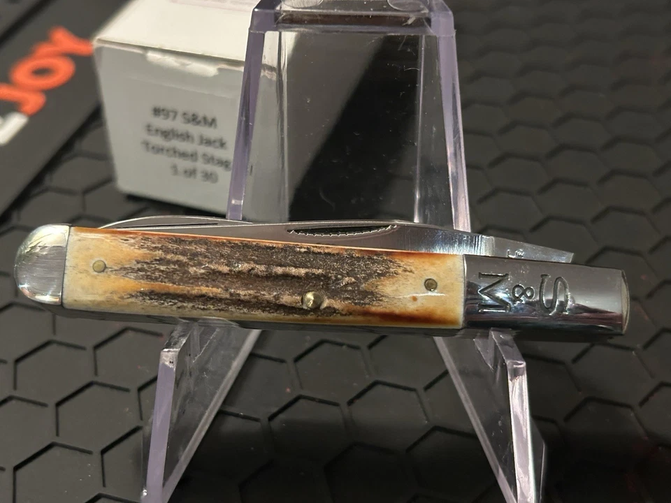🔥RARA LNIB Schatt & Morgan English Jack Queen Knife, Matching Stag, 1 de 30 👀 - Imagem 1 de 4