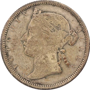 1873 Hongkong Silber 20 Cents 20C, Fine F, KM# 7 - Bild 1 von 2