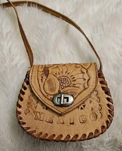 Kleine verzierte Handtasche Schultertasche - Made in Mexico - Bild 1 von 10