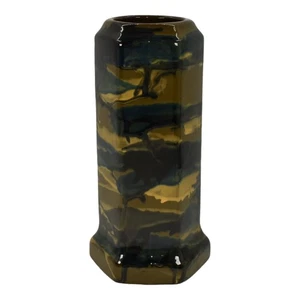 Peters and Reed Marbelized 1920s Art Pottery Blue Black Green Ceramic Vase 56 - Picture 1 of 6