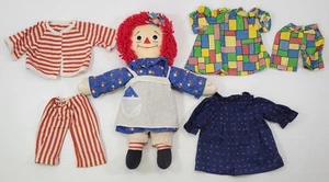 *B03) Vintage Applause Raggedy Ann 16" Plush Doll Toy with Outfits - Picture 1 of 14