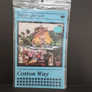 Cotton Way Doll Craft Pattern 'Veggies for Sale' 17" Country Cloth Doll Uncut - Picture 1 of 5