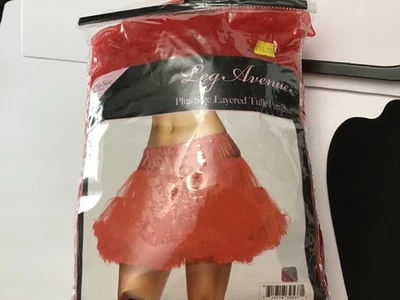 Leg Avenue Plus size Layed Tulle Petticoat Red, Haloween or Theater - Image 1 of 2