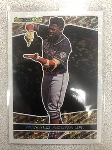 2021 Topps Chrome Update Ronald Acuna Jr Black Gold Chrome #BGC-4 Atlanta Braves - Picture 1 of 2