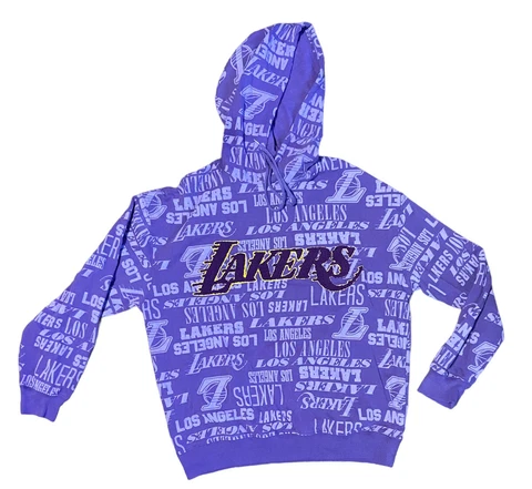 NBA Lakers Logo Hoodie All Over Print Women's Size Large Cover