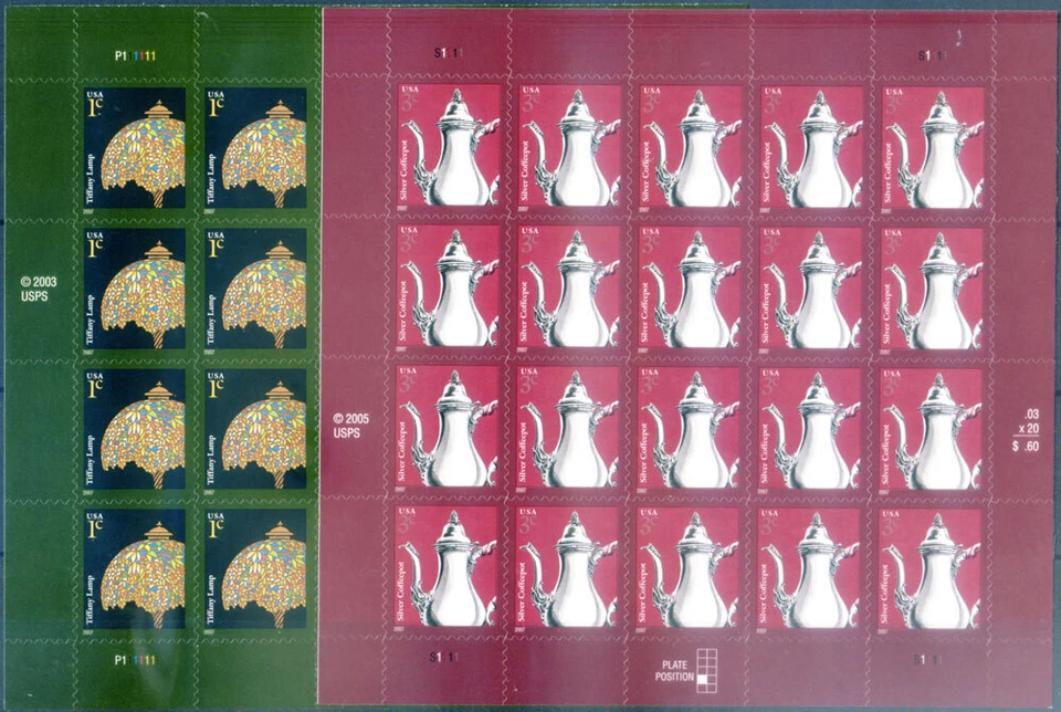 Lampada Tiffany e caffettiera in argento 2007. - Immagine 1 di 1