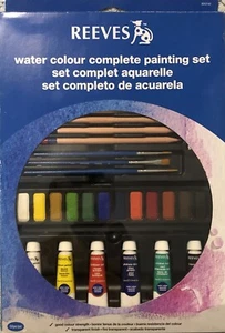 Reeves Watercolour Painting Set Tubes Tablets Brushes Palette Paper & 12 Pencils - Picture 1 of 4