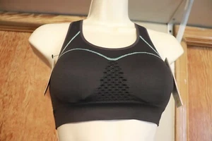 Berlei Sport BH XS Low Impact Seamless Crop Crossback Aqua Dunkelgrau YZ7P - Bild 1 von 3