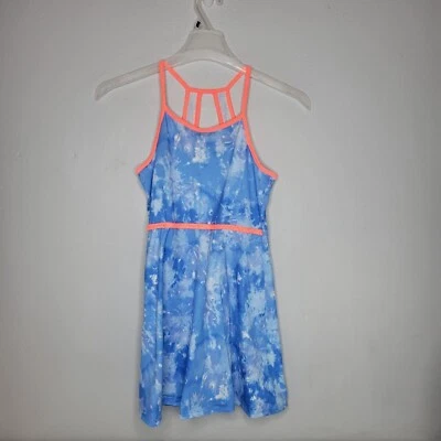 Pink & Violet Girls Sundress – Size Large 10/12 – Blue & Pink – Youth Summer  - Image 1 of 3