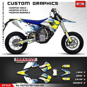 Kit de gráficos pegatinas de carreras para Husaberg FS 570 2009 2010 2011 sin revestimiento - Imagen 1 de 9