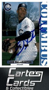 Luis De Los Santos 1999 Blueline Columbus Clippers #10 TTM/IP Signed Autographed