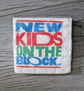 VINTAGE NEW KIDS ON THE BLOCK PARTY BEVERAGE NAPKINS 16 COUNT - Picture 1 of 2