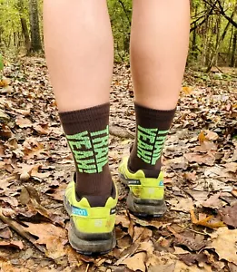 Trail Yeah! Socks Trail Running MTB Mountain Bike Hiking DeFeet SMALL - Picture 1 of 5