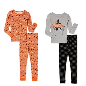 Set of 2 Girl’s Way to Celebrate Halloween Graphic Pajama Sets , Size 8 - Picture 1 of 6