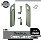 For 14+ Harley Deadwood Green Glossy Saddlebag Lid Lever & Latch Cover Set Kit