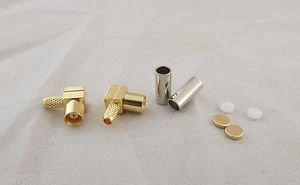 100x MCX Female Jack Right Angle Crimp for RG174 RG316 LMR100 Cable RF Connector - Picture 1 of 9