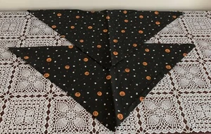 Set of 2 Pumpkins Stars Autumn Dog Bandanas MEDIUM LARGE Tie On Scarf Brand New - Picture 1 of 3