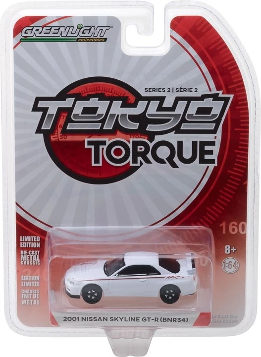 Greenlight 2001 Nissan Skyline GT-R BNR34 Tokyo Series 2 White Pearl Escala 1:64 - Imagen 1 de 1