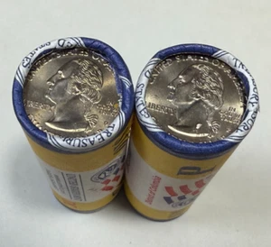 2009 P 2009 D DISTRICT OF COLUMBIA QUARTERS US MINT SEALED ROLLS $20 FACE VALUE - Picture 1 of 3