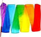 1 Piece Hand Painted Silk Flow Ribbon Streamer With Rods Worship Flags Dance