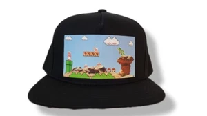 SUPER MARIO BROS Hat Black Snapback Adjustable Cap NINTENDO NES - Picture 1 of 7