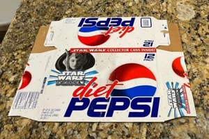 Vintage Diet Pepsi Star Wars Carrier Cardboard Sign 12 Pack Episode 1 Cola 1999 - Picture 1 of 17