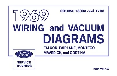 1969 Falcon Fairlane Montego & Cortina Wiring & Vacuum Diagrams Manual 11x17 in - Image 1 of 4
