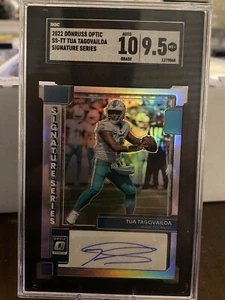 2022 Donruss Optic #SSTT Tua Tagovailoa Signature Series Auto SGC 10/9.5 MT+🔥 - Picture 1 of 4
