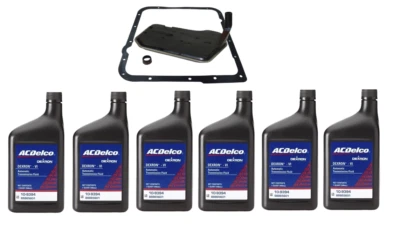 4L60E Transmission Service Kit: Filter + Pan Gasket + 6L ATF for CHEVROLET GMC - Image 1 of 4