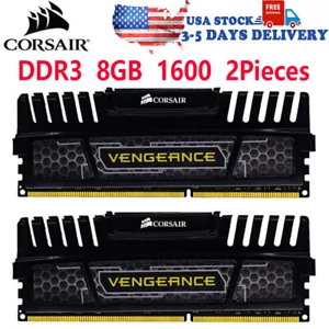 Corsair Vengeance DDR3 16GB (2x8GB) 1600MHz PC3-12800 Desktop RAM Memory DIMM - Picture 1 of 8