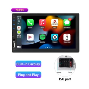 7" 2 Din Carplay Android Auto Car Radio Bluetooth Stereo MP5 Player Touch Screen - Picture 1 of 12