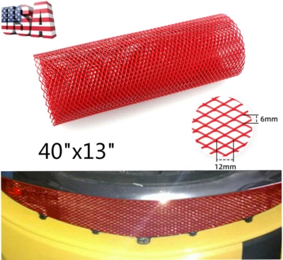 US 40"x13" Car Bumper Aluminum Rhombic Grille Mesh Sheet Grid Ventilation Grille - Image 1 of 4